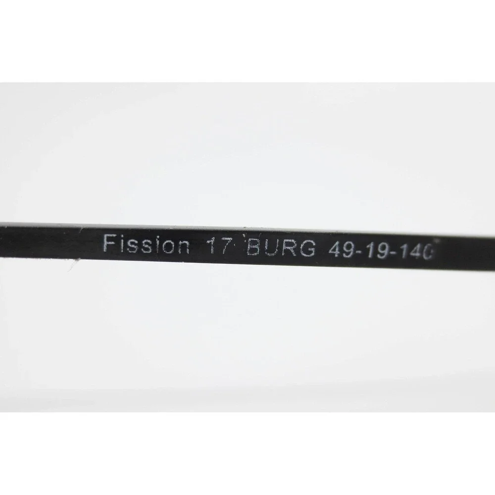 Fission 17 BURG Eyeglasses Burgundy Black Rectangular Frame 49-19-140 Eyewear